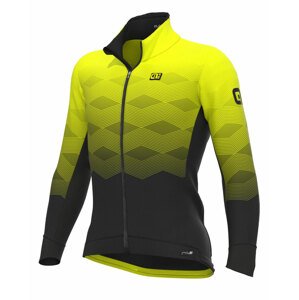 ALÉ Cyklistická zateplená bunda - PR-R MAGNITUDE - žlutá/černá L