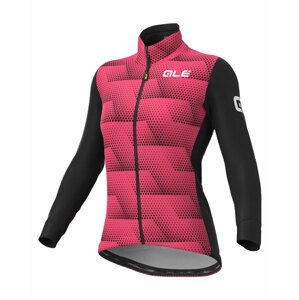 ALÉ Cyklistická zateplená bunda - SOLID SHARP LADY WNT - růžová/černá XL