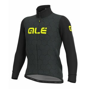 ALÉ Cyklistická zateplená bunda - SOLID CROSS - černá/šedá 3XL