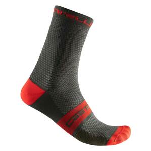 CASTELLI Cyklistické ponožky klasické - SUPERLEGGERA T 12 - červená/zelená