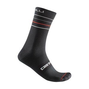 CASTELLI Cyklistické ponožky klasické - ENDURANCE 15 - černá S-M