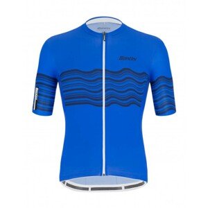 SANTINI Cyklistický dres s krátkým rukávem - TONO PROFILO - modrá 3XL
