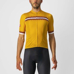 CASTELLI Cyklistický dres s krátkým rukávem - GRIMPEUR - žlutá M
