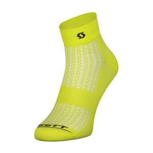SCOTT Cyklistické ponožky kotníkové - PERFORMANCE QUARTER - žlutá/černá