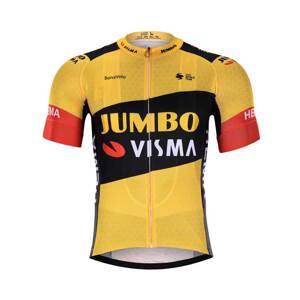 BONAVELO Cyklistický dres s krátkým rukávem - JUMBO-VISMA 2020 - žlutá/černá M