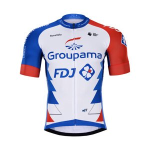 BONAVELO Cyklistický dres s krátkým rukávem - GROUPAMA FDJ 2021 - modrá/bílá/červená