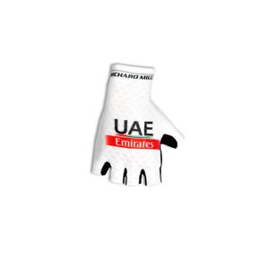 PISSEI Cyklistické rukavice krátkoprsté - UAE TEAM EMIRATES 2024 - bílá
