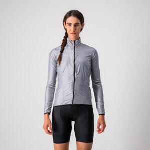 CASTELLI Cyklistická větruodolná bunda - ARIA SHELL W - stříbrná M