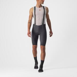 CASTELLI Cyklistické kalhoty krátké s laclem - FREE AERO RC - šedá XL