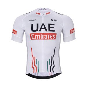 BONAVELO Cyklistický dres s krátkým rukávem - UAE 2024 - bílá/červená M