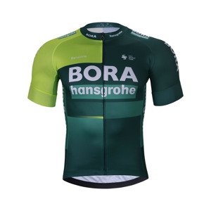 BONAVELO Cyklistický dres s krátkým rukávem - BORA 2024 - zelená/světle zelená 4XL