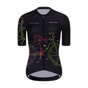 RIVANELLE BY HOLOKOLO Cyklistický dres s krátkým rukávem - MAAPPI DARK LADY - černá/vícebarevná