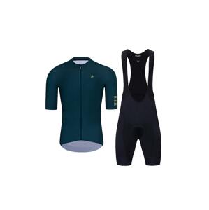 HOLOKOLO Cyklistický krátký dres a krátké kalhoty - VICTORIOUS GOLD  - zelená/černá