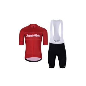 HOLOKOLO Cyklistický krátký dres a krátké kalhoty - GEAR UP  - černá/červená