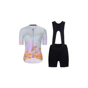 HOLOKOLO Cyklistický krátký dres a krátké kalhoty - SPIRIT  - vícebarevná/černá/šedá