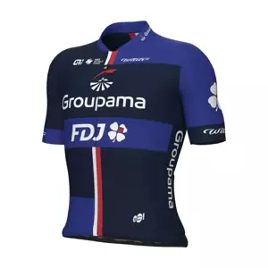 ALÉ Cyklistický dres s krátkým rukávem - GROUPAMA FDJ 2024 - modrá