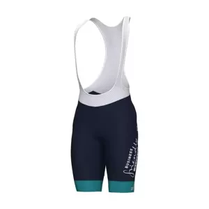 ALÉ Cyklistické kalhoty krátké s laclem - BAHRAIN VICTORIOUS 2024 - modrá/bílá 4XL