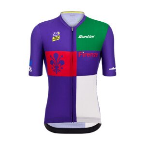 SANTINI Cyklistický dres s krátkým rukávem - TDF FIRENZE - vícebarevná M