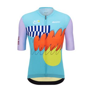 SANTINI Cyklistický dres s krátkým rukávem - TDF NICE - vícebarevná