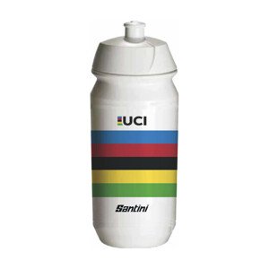 SANTINI Cyklistická láhev na vodu - UCI - bílá/vícebarevná