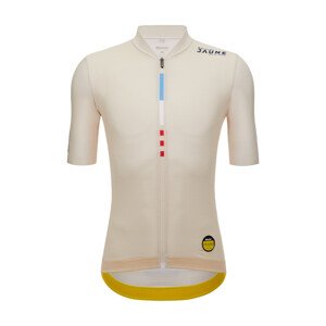 SANTINI Cyklistický dres s krátkým rukávem - TDF MAILLOT JAUNE - M. VENTOUX - ivory 2XL