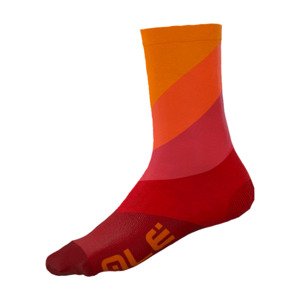 ALÉ Cyklistické ponožky klasické - DIAGONAL DIGITOPRESS - červená 40-43