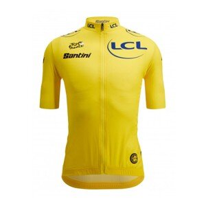 SANTINI Cyklistický dres s krátkým rukávem - TOUR DE FRANCE 2023 - žlutá 5XL