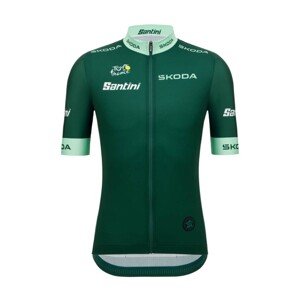 SANTINI Cyklistický dres s krátkým rukávem - TOUR DE FRANCE - zelená M