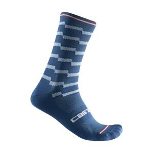 CASTELLI Cyklistické ponožky klasické - UNLIMITED 18 - modrá S-M
