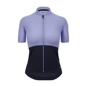 SANTINI Cyklistický dres s krátkým rukávem - COLORE RIGA - fialová/modrá 2XL