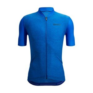 SANTINI Cyklistický dres s krátkým rukávem - COLORE PURO - modrá 4XL