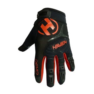 HAVEN Cyklistické rukavice dlouhoprsté - DEMO LONG - černá/červená XL