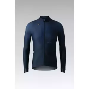 GOBIK Cyklistický dres s dlouhým rukávem zimní - HYDER - modrá L