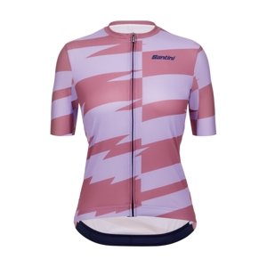 SANTINI Cyklistický dres s krátkým rukávem - FURIA SMART - fialová/růžová XL