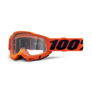 100% Brýle 100% ACCURI 2 OTG Goggle - Neon/Orange - Clear Lens