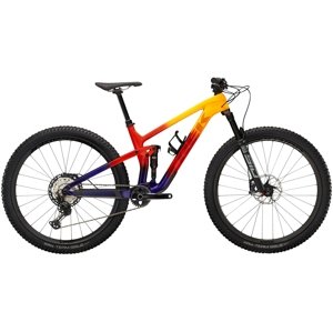 Trek Top Fuel 9.8 XT - marigold to red to purple abyss fade S