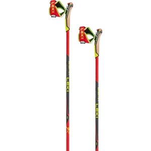 Leki HRC max - bright red/neon yellow/carbon structure 155