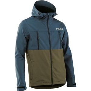 Northwave Easy Out Softshell  Jacket - Deep Blue/Forest Green L